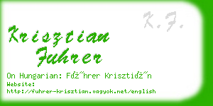 krisztian fuhrer business card